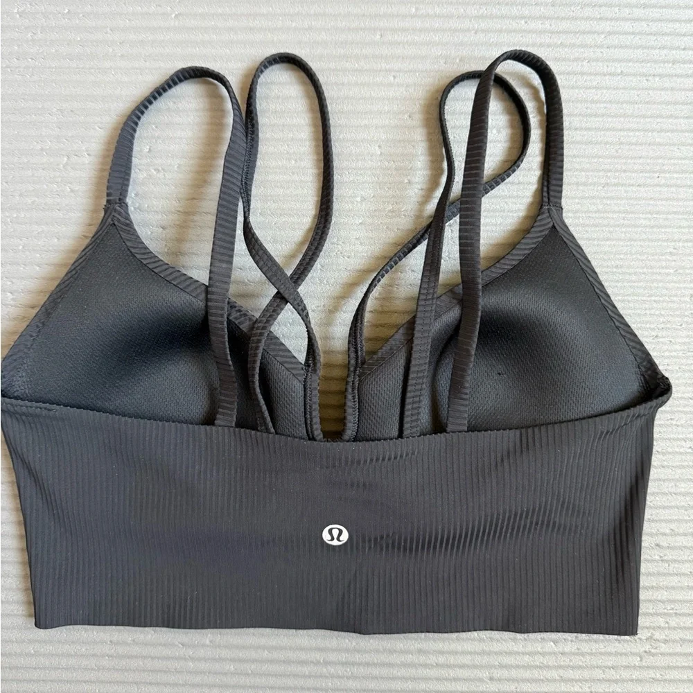 Lululemon Like a Cloud Strappy Longline Ribbed Bra Size 8 - Picture 4 of 5